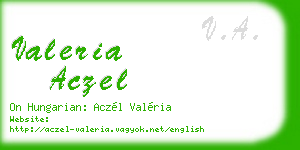 valeria aczel business card