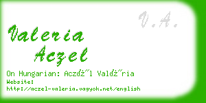 valeria aczel business card